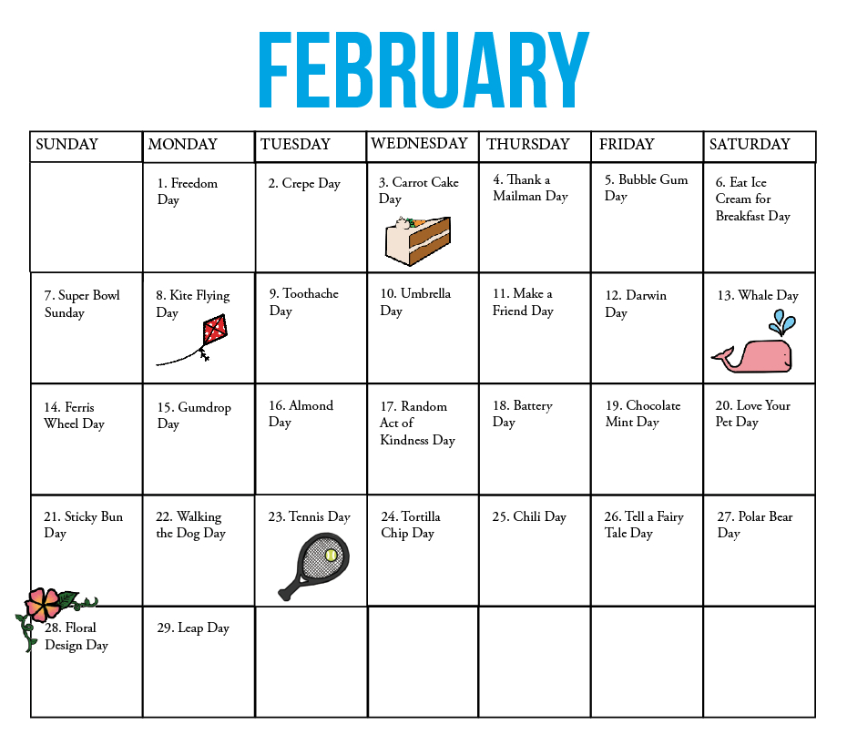 The Kirkwood Call Fun National Holiday Calendar February 1