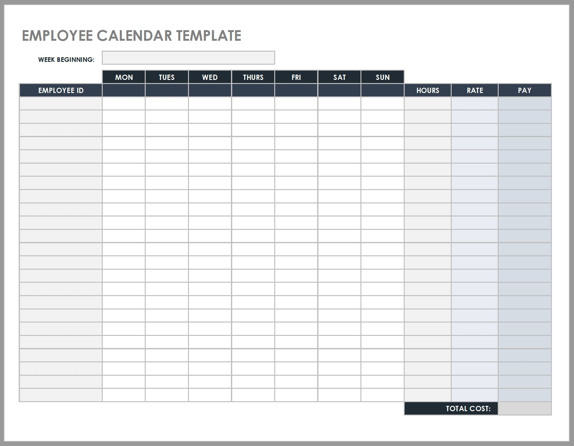 The Meeting Templates Mon Fri In 2020 Vacation Planner