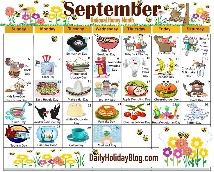 the new free september holiday calendar is available to