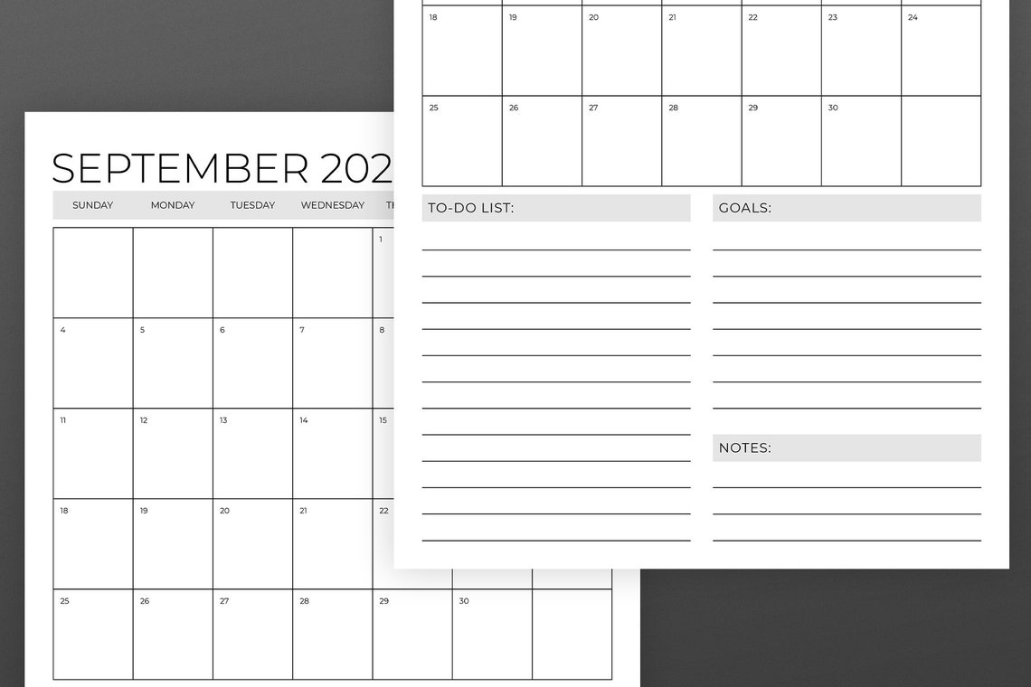 Vertical 11 X 17 Inch 2022 Calendar Template Instant Etsy