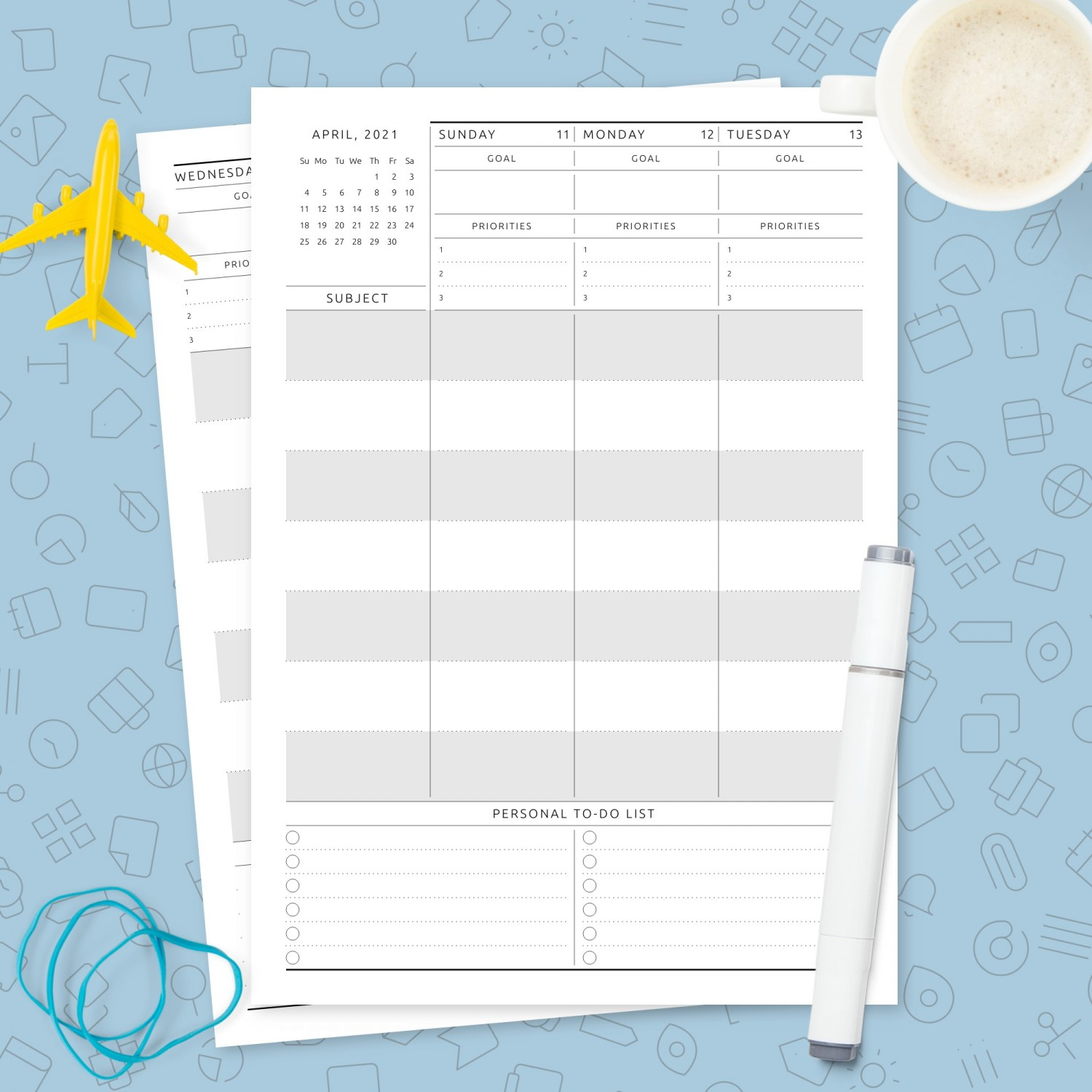 week lesson plan with calendar template printable pdf