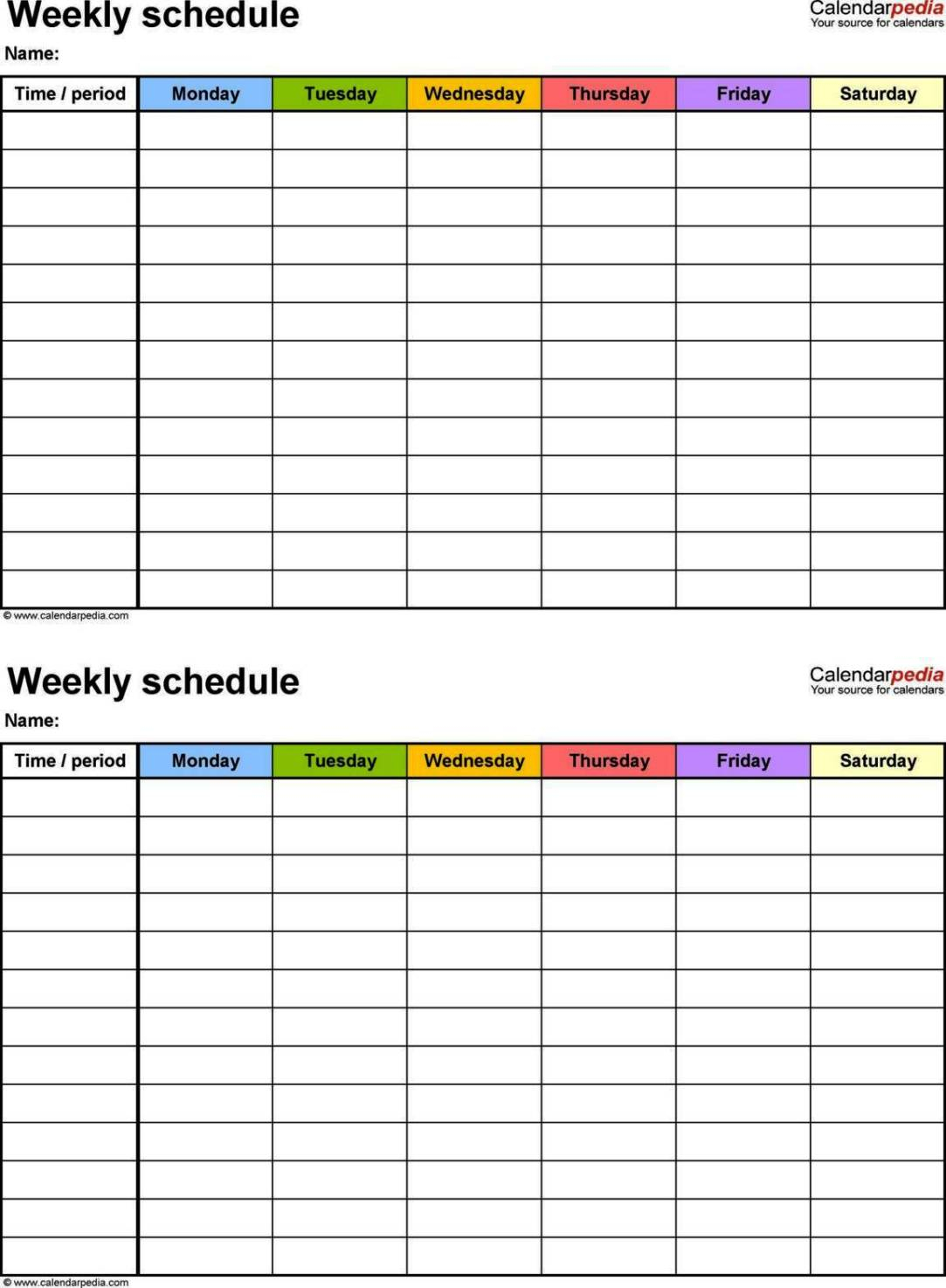 Week Planner Template Excel Sampletemplatess