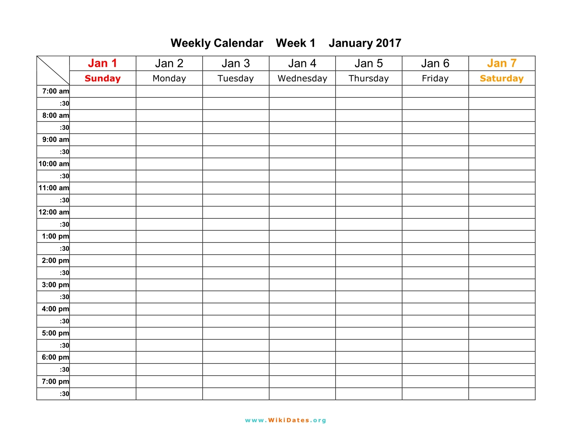 Weekly Calendar Download Weekly Calendar 2017 And 2018 1