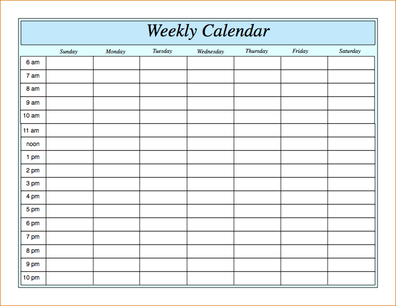 weekly calendar pdf