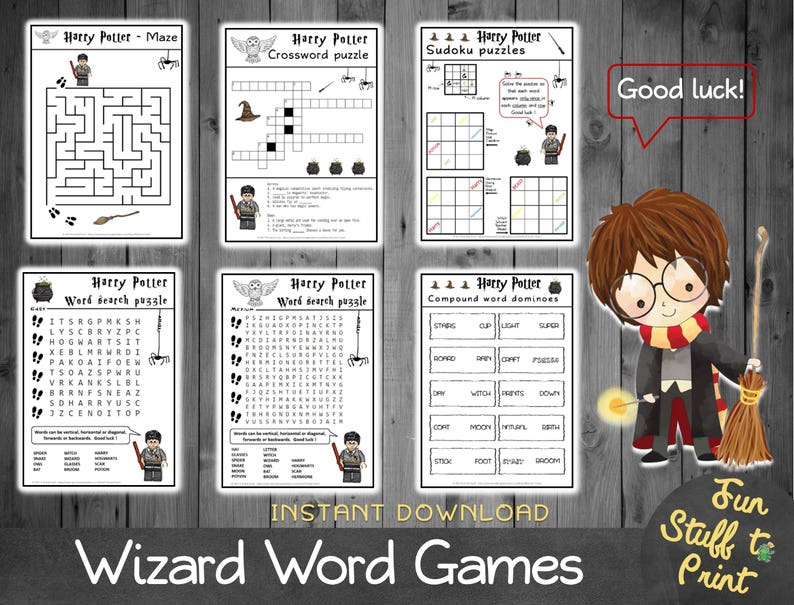 Wizard Word Games Printable Games For Kids Puzzle Sudoku