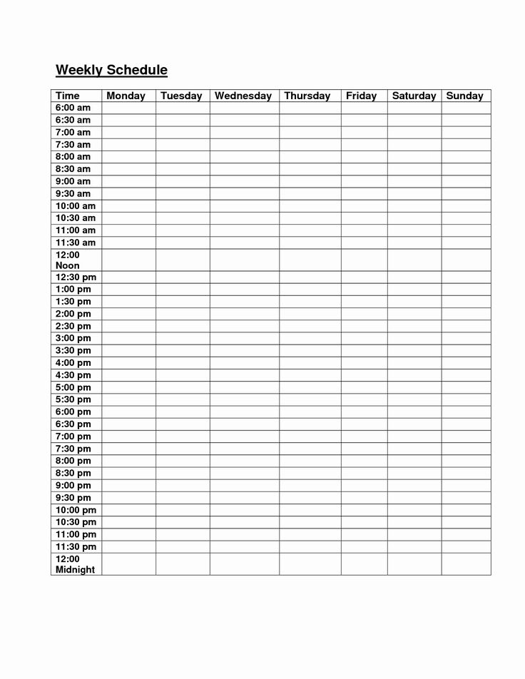 Working Hours Schedule Template Inspirational Printable