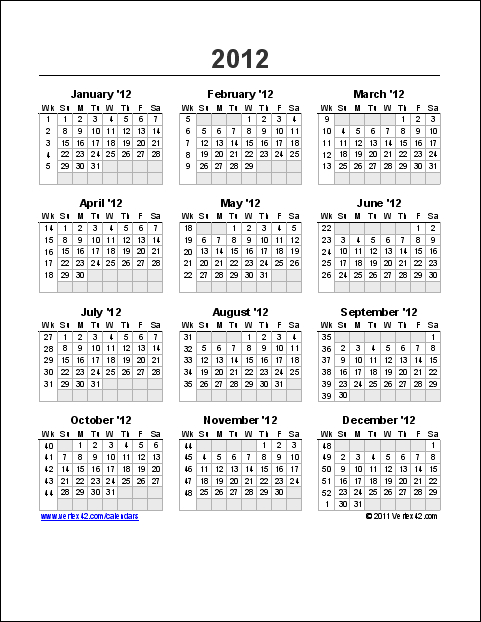 yearly calendar template for 2021 and beyond