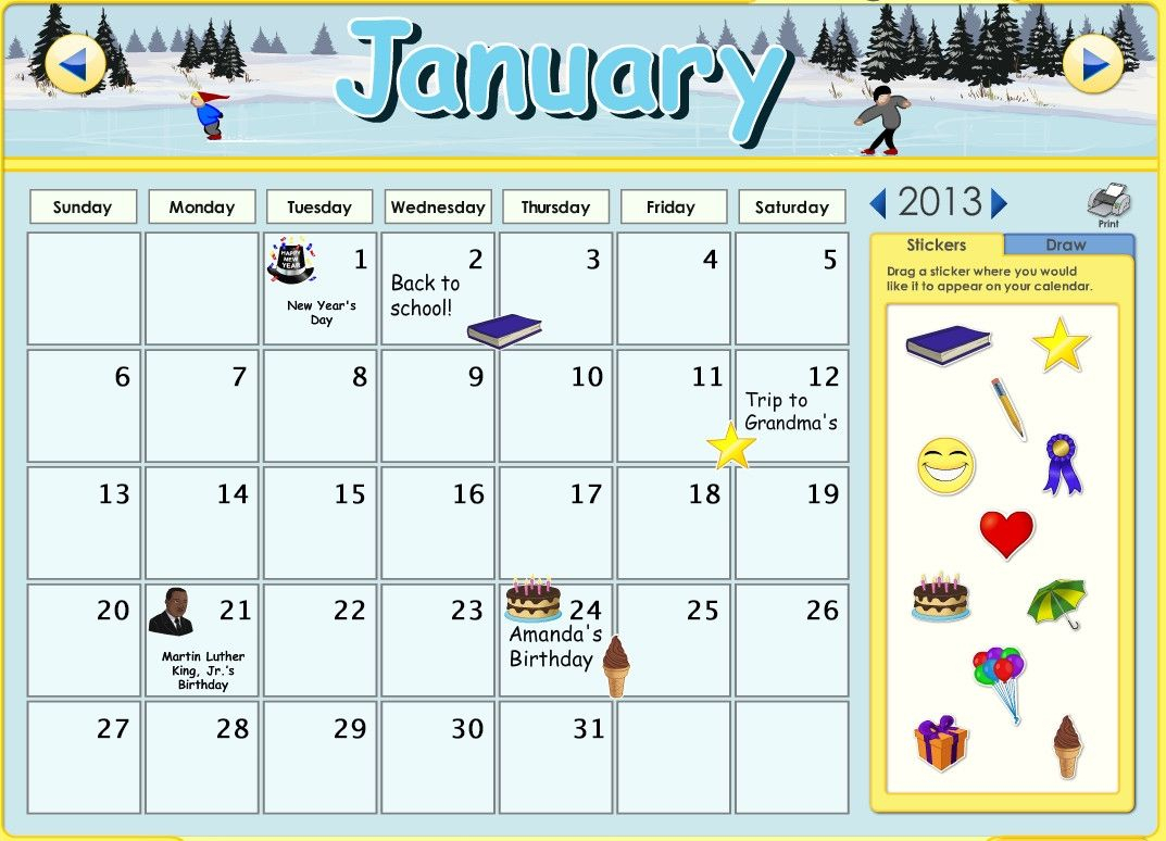 You Can Now Customize The Calendars On Abcmouse You