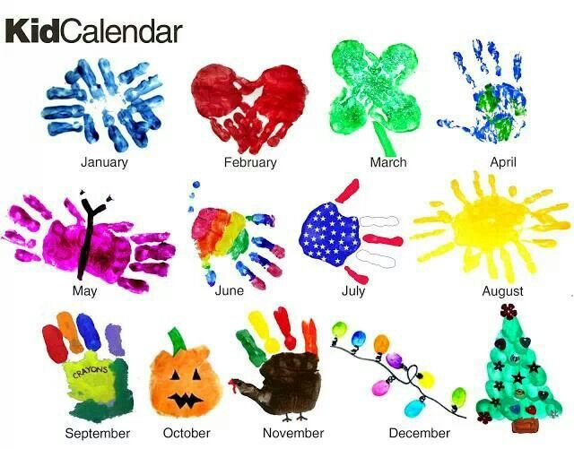 You Know How I Love Handprint Crafts Kids Calendar
