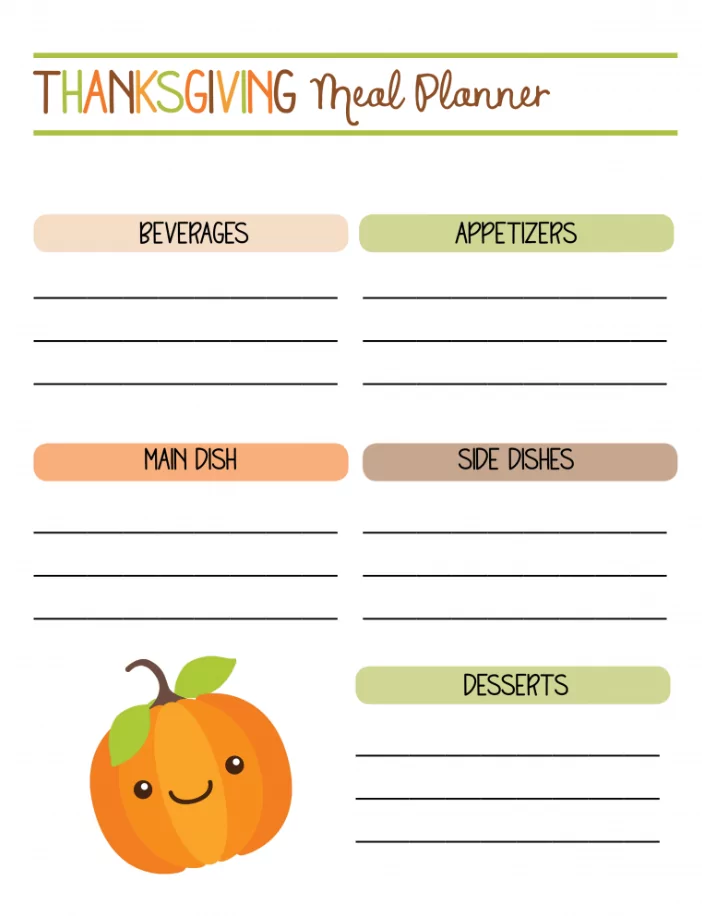 Thanksgiving 2025 Meal Planning Checklist