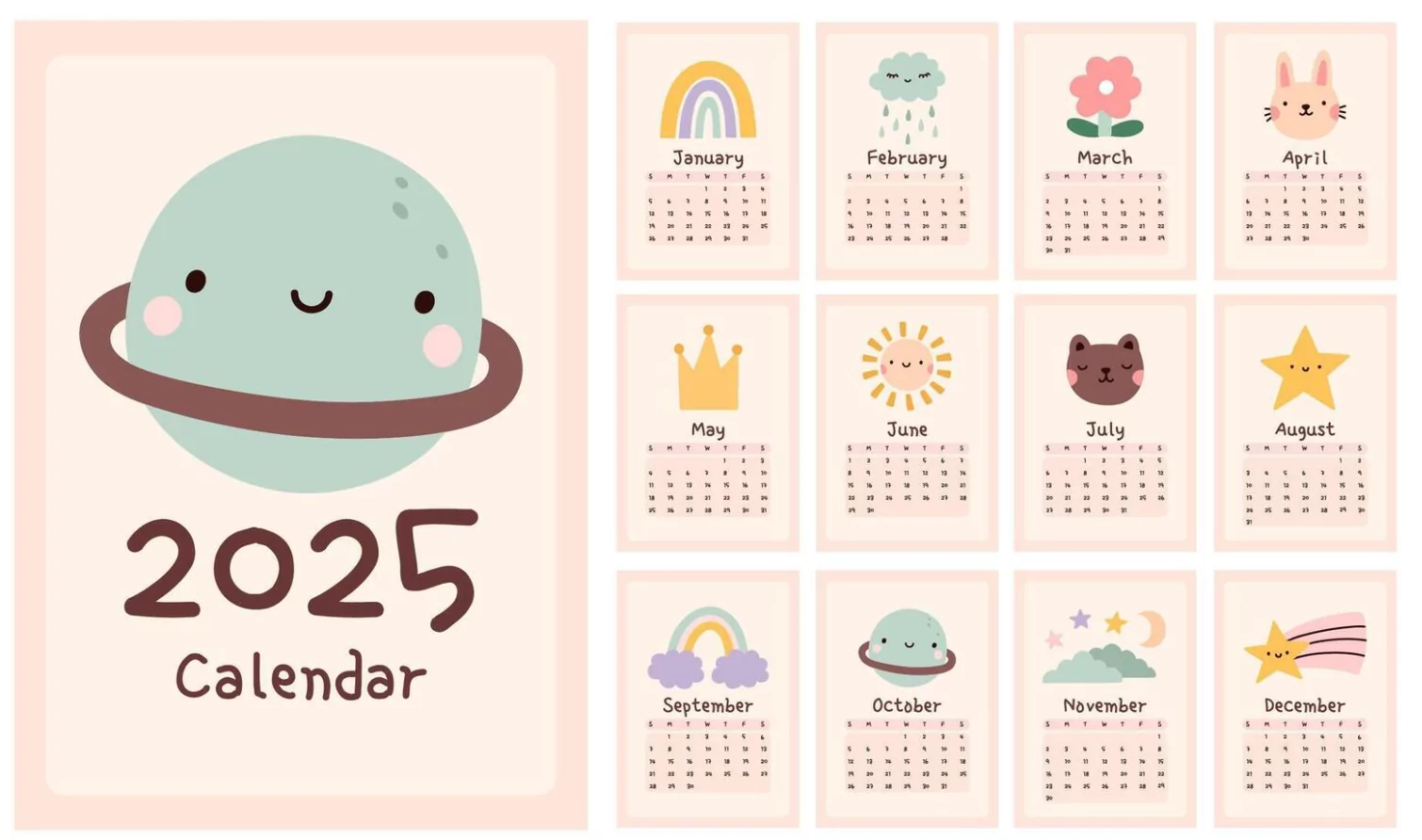calendar monday watercolor calendar 2025 artistic design printable