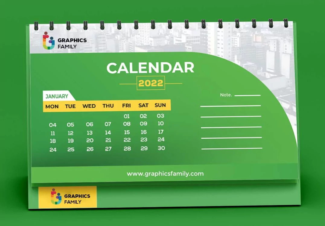 calendar template design example
