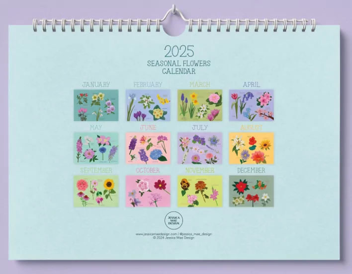 flower images floral calendar 2025 seasonal flower design