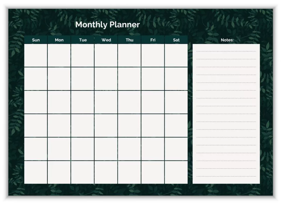 printable calendar template design