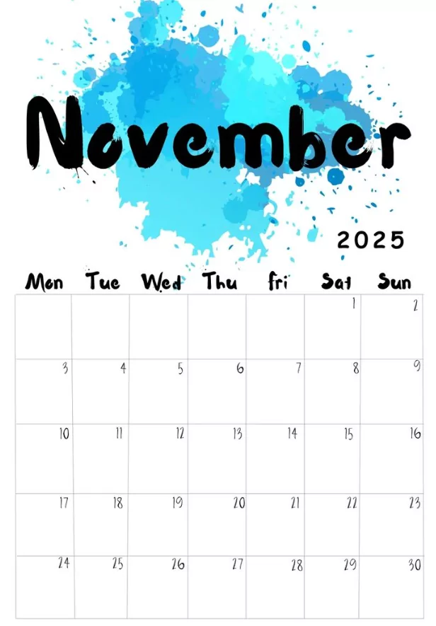 watercolor illustration watercolor calendar 2025 artistic design printable