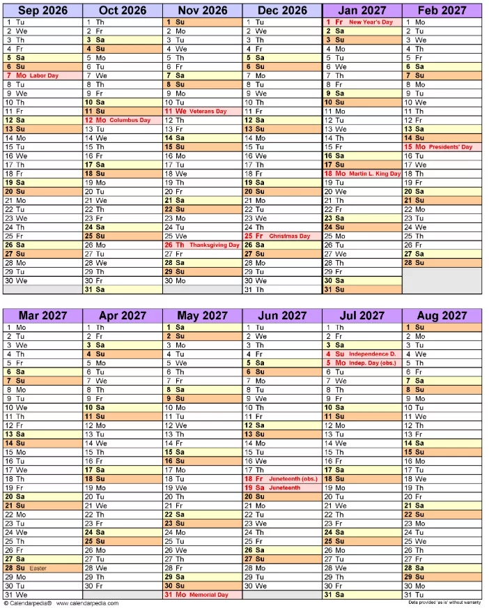 school academic calendar planning template 2026