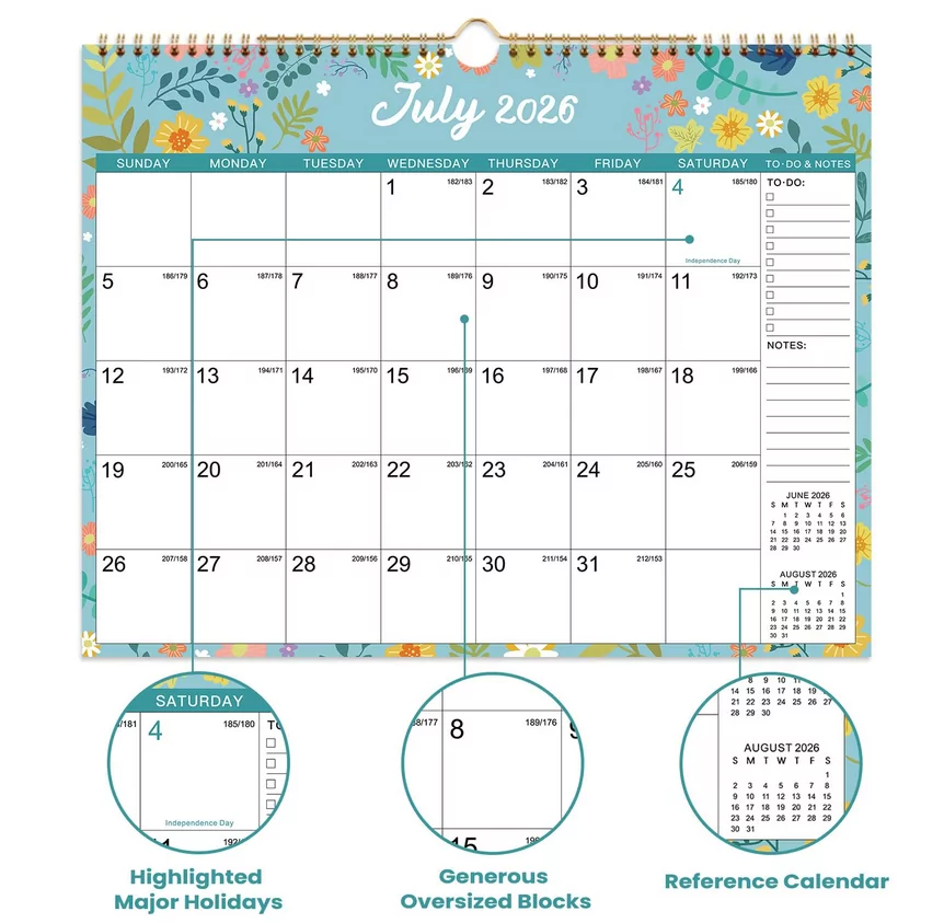 spiral bound calendar 2026 diy office project