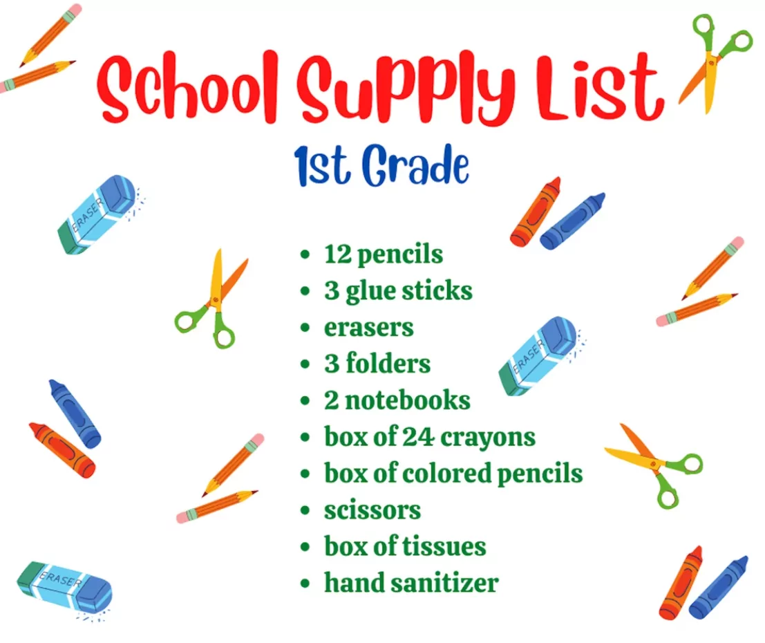 school supplies list for students