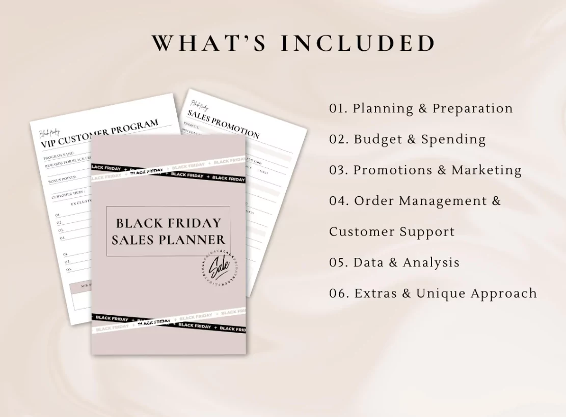 shopping sale planner black friday